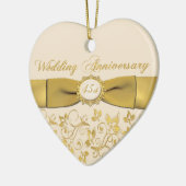 45e kerstversiering Jubileum bruiloft Keramisch Ornament (Links)