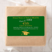 45e klasse reunion Labels, groen en goud Etiket (Insitu)
