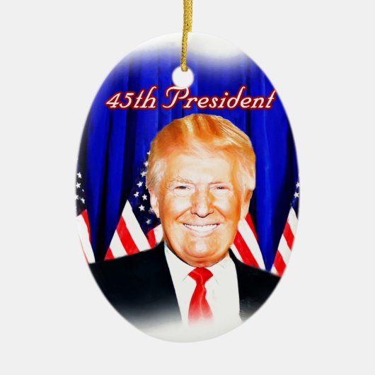 45e President-Donald Trump _ Keramisch Ornament (Voorkant)