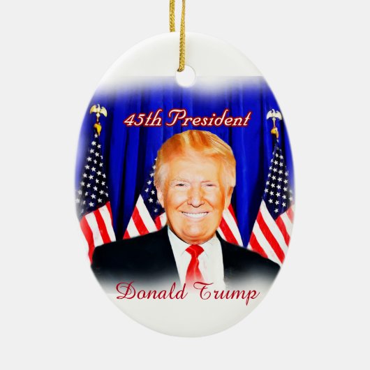45e President-Donald Trump _ Keramisch Ornament (Achterkant)