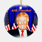 45e President-Donald Trump _ Keramisch Ornament (Voorkant)