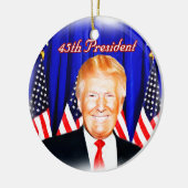 45e President-Donald Trump _ Keramisch Ornament (Links)