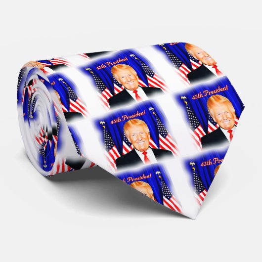 45e President-Donald Trump _ Stropdas (Opgerold)