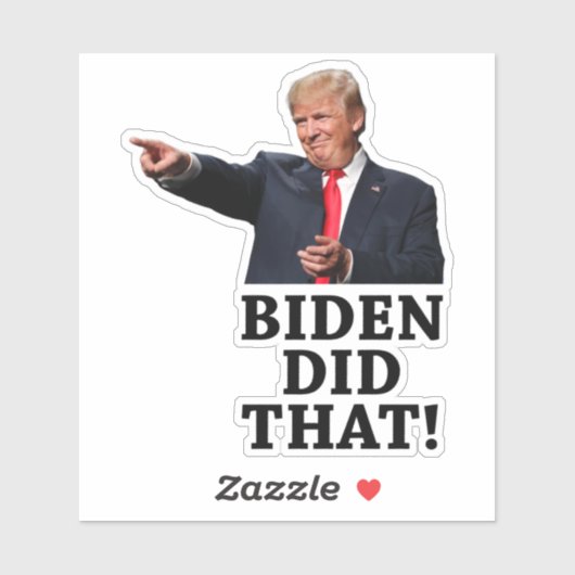 45e President Trump - Biden deed dat! Sticker (Vel)