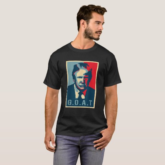 45e President Trump Retro Poster Donald Trump GOA T-shirt (Voorkant volledig)