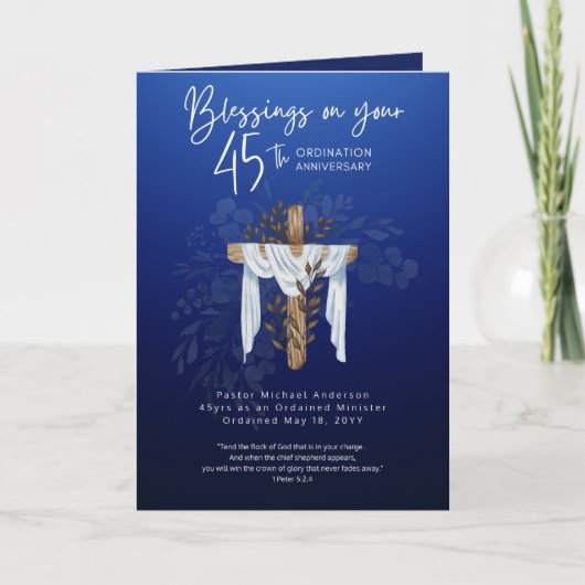 45e priesterwijding jubileum Priester Predikant Do Kaart (Voorkant)