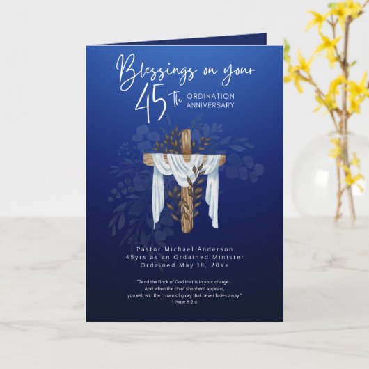 45e priesterwijding jubileum Priester Predikant Do Kaart (Gele Bloem)