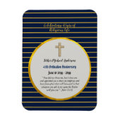 45e priesterwijding Priester Saffier Goud Magneet (Verticaal)