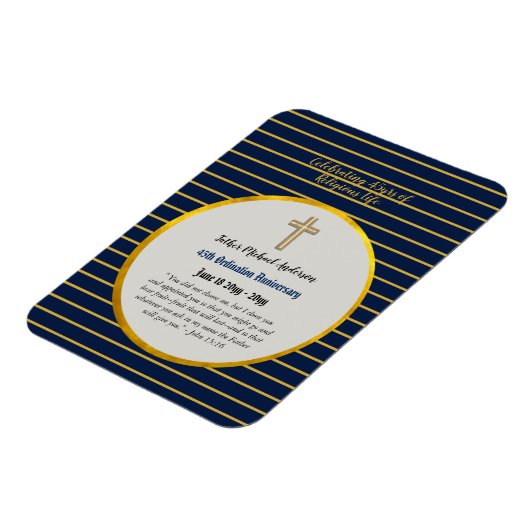 45e priesterwijding Priester Saffier Goud Magneet (Linkerzijde)