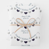 45e saffier bruiloft jubileum man & vrouw inpakpapier vel (In situ)