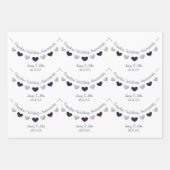 45e saffier bruiloft jubileum man & vrouw inpakpapier vel (Voorkant)