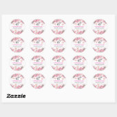 45e saffier huwelijksjubileum blozende rozen ronde sticker (Vel)