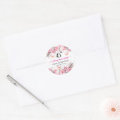 45e saffier huwelijksjubileum blozende rozen ronde sticker (Envelop)