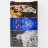 45e saffier huwelijksverjaardag nu foto spandoek (Verticaal)