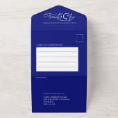 45e saffierbruiloft verjaardagsmaaltijd RSVP foto All In One Uitnodiging (Buitenkant)