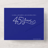45e saffierbruiloft verjaardagsmaaltijd RSVP foto All In One Uitnodiging (Achterkant)