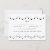 45e sapphire bruiloft huwelijksbunting RSVP kaartje (Achterkant)