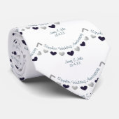 45e sapphire bruiloft man bunting stropdas (Opgerold)