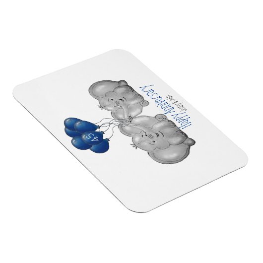 45e sapphire bruiloft - olifant magneet (Rechterzijde)