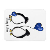 45e sapphire bruiloft trouwdag pinguïn gift magneet (Horizontaal)