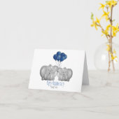 45e Sapphire bruiloft verjaardag olifant kaart (Gele Bloem)