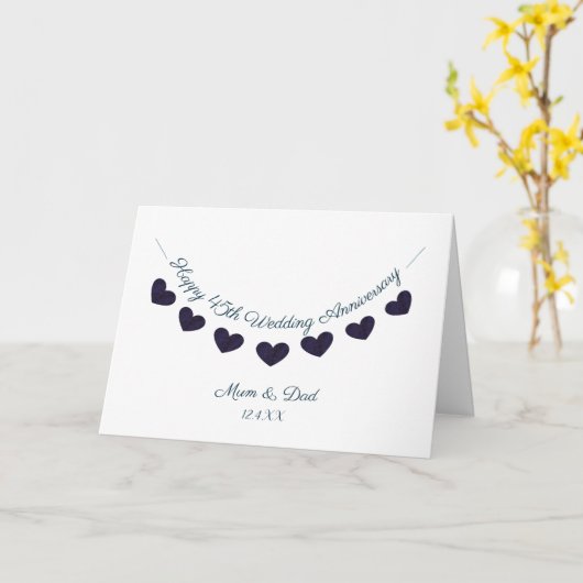 45e sapphire trouwdag mum & dad kaart (Gele Bloem)