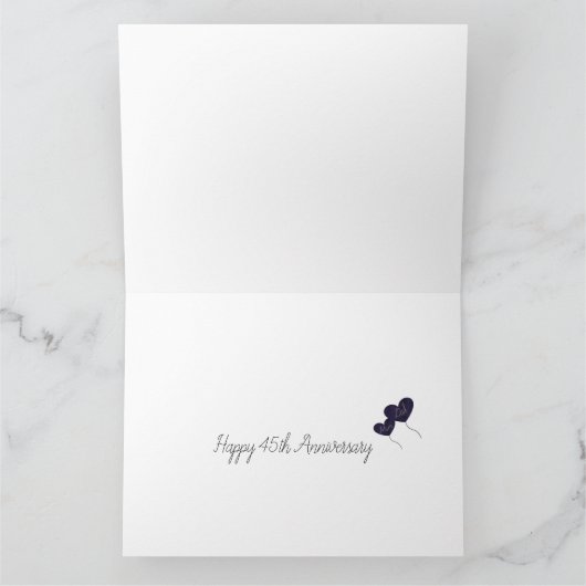 45e sapphire trouwdag mum & dad kaart (Binnen)