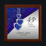 45e Sapphire Wedding Jubileum Design 2 Cadeaudoosje<br><div class="desc">45e of 65e Sapphire Wedding Jubileum Design Gift Box. ✔ OPMERKING: ALLEEN DE NOODZAKELIJKE SJABLOON WIJZIGEN! 😀 Indien nodig, kunt u de tekst verwijderen en beginnen vers toevoegend welke tekst en doopvont u houdt van. 📌 Als u meer aanpassing nodig hebt, klikt u op de knop "Klik om verder aan...</div>
