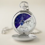 45e Sapphire Wedding Jubileum Pocket Watch Zakhorloge<br><div class="desc">⭐ ⭐ ⭐ 5 sterren Review. Zakhorloge. 45e of 65e Sapphire Wedding Jubileum Design. ⭐ Dit product is 100% . Grafiek en/of tekst kunnen worden toegevoegd, verwijderd, verplaatst, aangepast, omringd, geroteerd, enz. 99% van mijn design in mijn winkel worden in lagen gedaan. Dit maakt het voor u gemakkelijk resize en...</div>