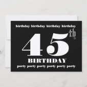 45e Sjabloon van de uitnodiging van de Birthday Pa (Voorkant)