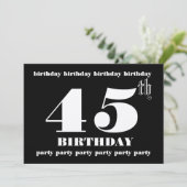 45e Sjabloon van de uitnodiging van de Birthday Pa (Staand voorkant)