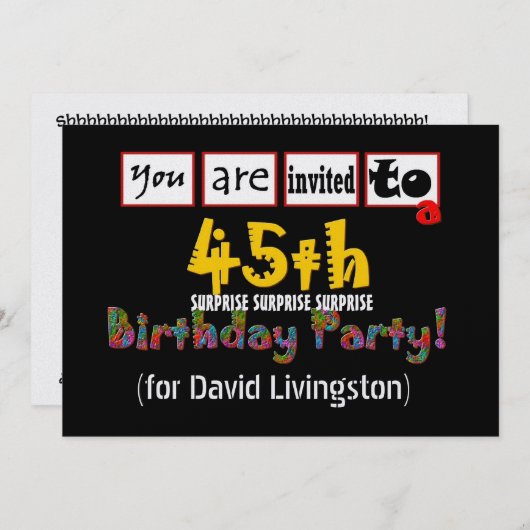 45e Sjabloon voor de uitnodiging tot het indienen (Voorkant / Achterkant)