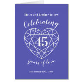 45e trouwdag 45 jaar met een liefdeskaart (Voorkant)