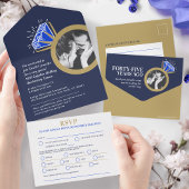 45e trouwdag diner saffieren ring maaltijd all in one uitnodiging