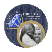 45e trouwdag feest sapphire snijplank (Voorkant)