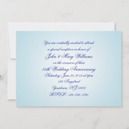 45e trouwdag gouden saffier blauw kaart (Achterkant)