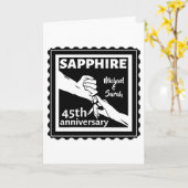 45e trouwdag Sapphire holding Kaart (Gele Bloem)