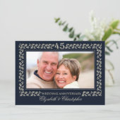 45e trouwdagfeestje | Aangepaste foto Kaart (Staand voorkant)