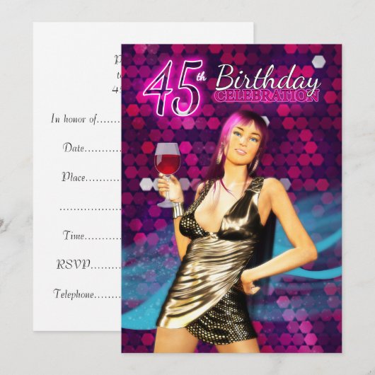 45e uitnodiging van de Partij van de Dag van de Za (Voorkant / Achterkant)