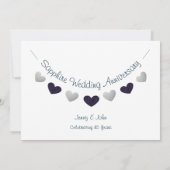 45e uitnodiging voor het Jubileum van Sapphire Wed (Achterkant)