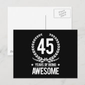 45e verjaardag (45 jaar Geweldige) Briefkaart (Voorkant / Achterkant)