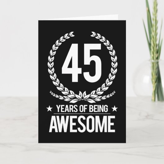 45e verjaardag (45 jaar Geweldige) Kaart (Voorkant)