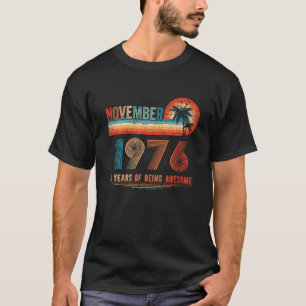 45e verjaardag 45 jaar oude Vintage november 1976 T-shirt