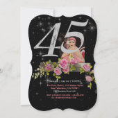 45e verjaardag Art Deco Design Birthday Kaart (Achterkant)