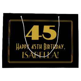 45e verjaardag — Art Deco geïnspireerd look "45" & Groot Cadeauzakje