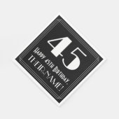 45e verjaardag ~ Art Deco geïnspireerd look "45",  Servet (Hoek)