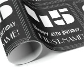 45e verjaardag: Art Deco Geïnspireerde look "45" e Cadeaupapier (Rol Hoek)