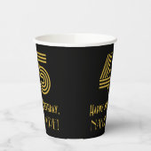 45e verjaardag: Art Deco Geïnspireerde look "45" e Papieren Bekers (Links)