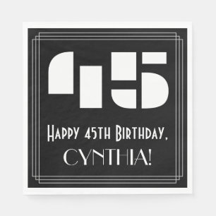 45e verjaardag: Art Deco Geïnspireerde look "45" + Servet