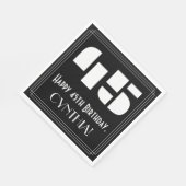 45e verjaardag: Art Deco Geïnspireerde look "45" + Servet (Hoek)